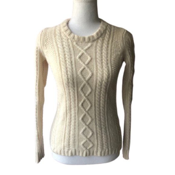 Madewell Sweaters - Madewell White Cable Knit Sweater